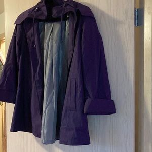 Purple raincoat